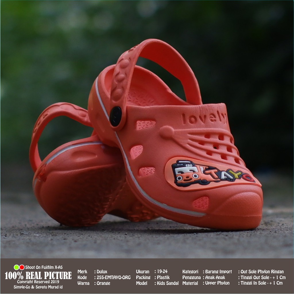 SANDAL DULUX SLOP BAIM ANAK KARAKTER TAYO DULUX 255E SIZE 19-24