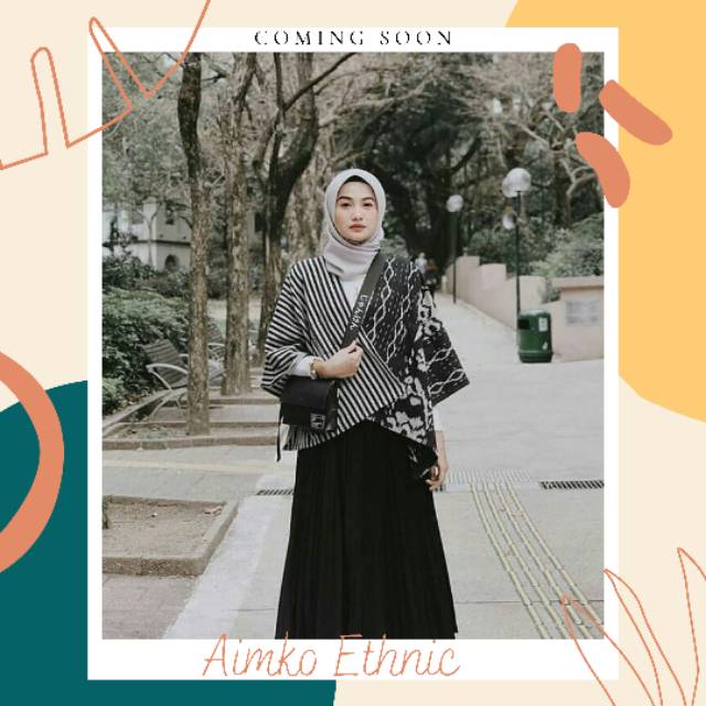 Outer tenun lurik  kimono etnik outer etnik