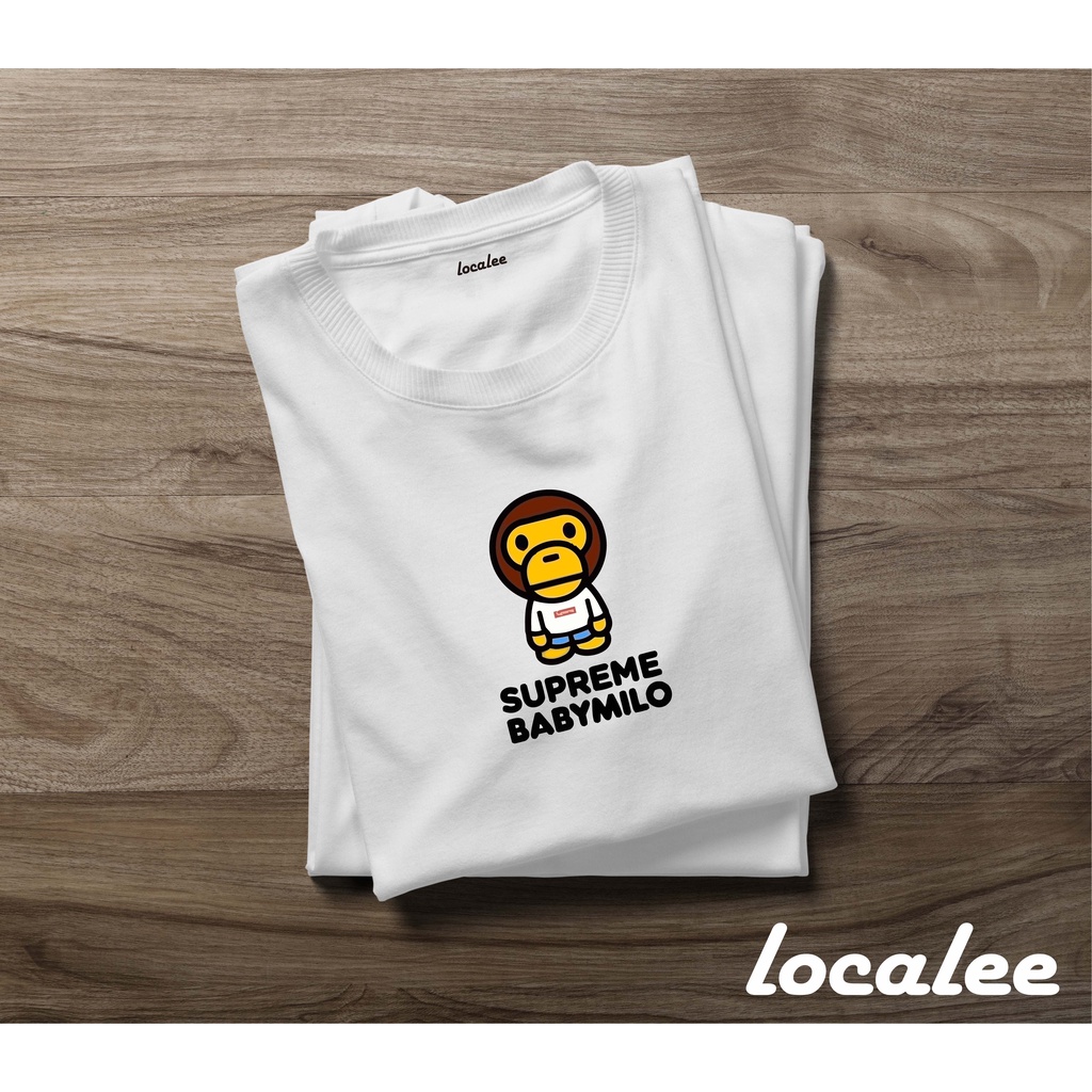 SPREME BABY MILO UNISEX TSHIRT-KAOS KOLEKSI BABY MILO-KAOS SABLON UNISEX BABY MILO