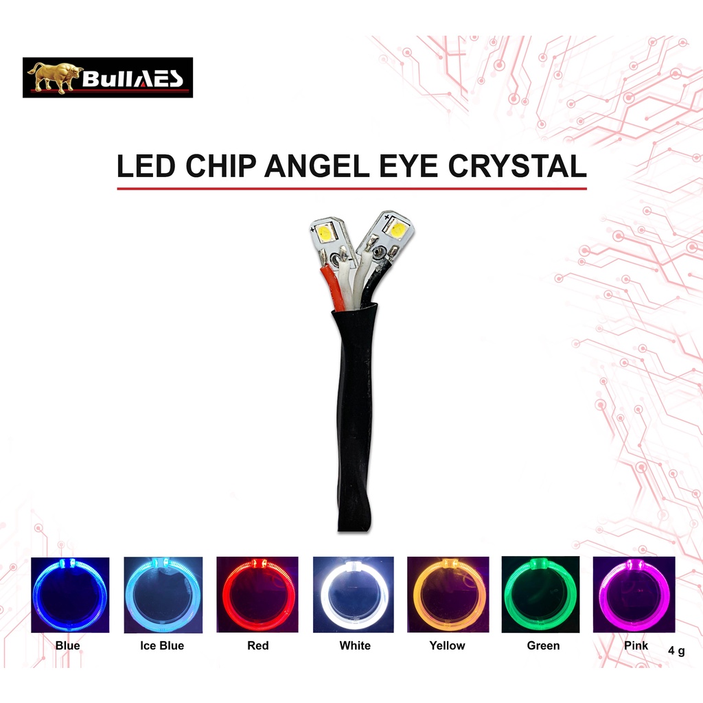 Led Chip Angel eye Kristal ring