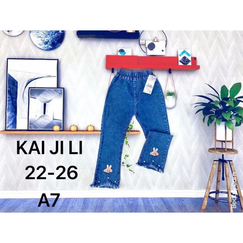 Jeans kaijili anak jeans anak perempuan import jeans cutbray
