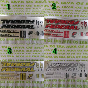 s 3   Decal Federal Sticker Federal Stiker Federal Sticker Sepeda Vintage.Touring