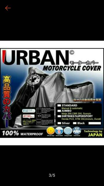 Cover Motor URBAN STANDART untuk manual &amp; automatic