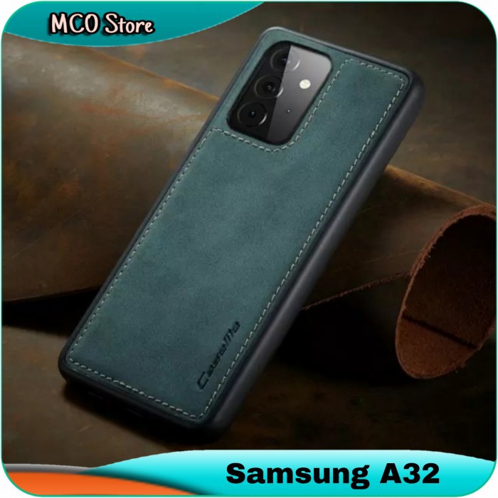 Casing Samsung Galaxy A32 A 32 Unique Leather Back Case Soft Cover