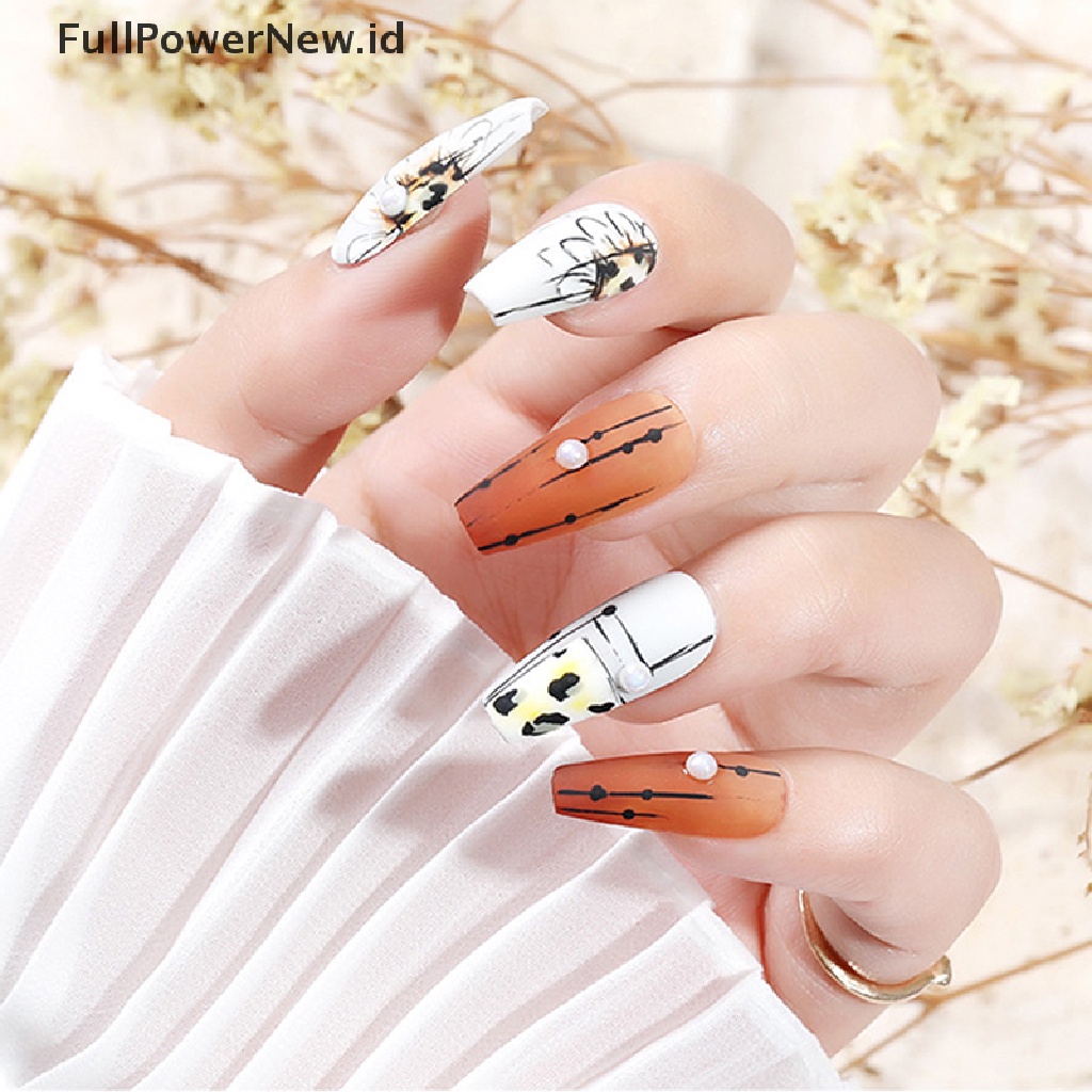 (Full) 1 Kotak Kuku Palsu Transparan Untuk Nail Art / Manicure