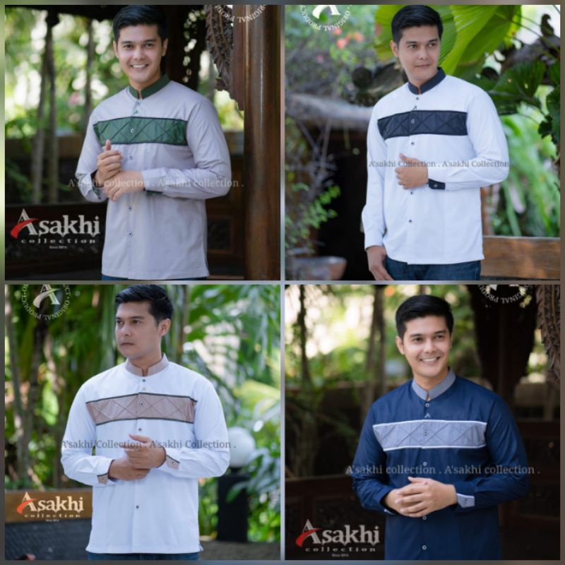 Baju Koko pria lengan panjang-baju Koko pria kekinian-baju Koko pria modern-baju Koko cowok-baju Kok