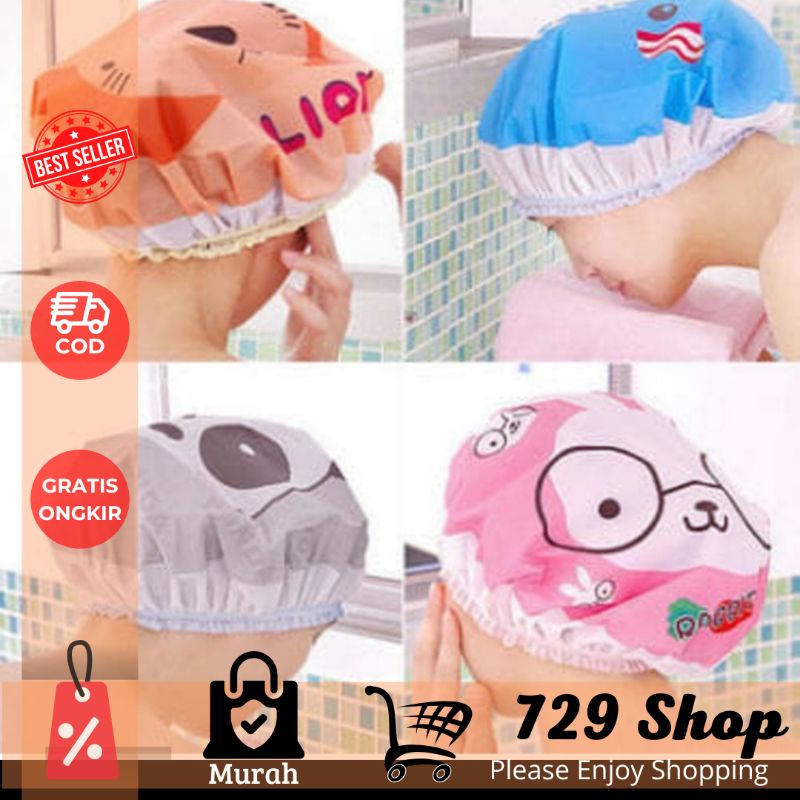 Shower Cap Karakter Korean Style Import Best Seller