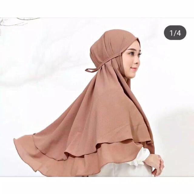 JILBAB INSTAN MARYAM 2 LAYER BERGO INSTAN SYRIA DOUBLE LAYER HIJAB INSTAN BERGO MURAH