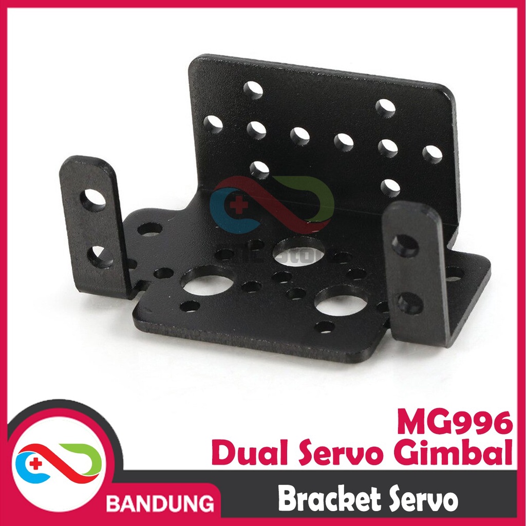 BRACKET SERVO MG995 MG996 DUAL SERVO GIMBAL ROBOT STEERING GEAR