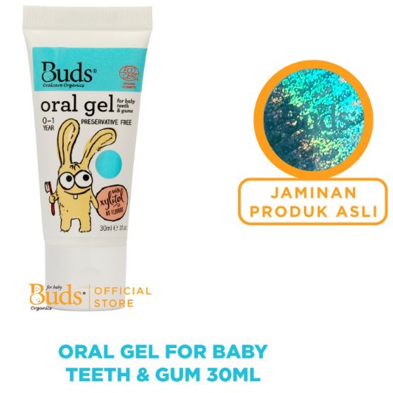 Buds Organics Oral Gel for Baby Teeth &amp; Gums 0-1 Thn - Pasta Gigi Odol Toothpaste Bayi dan Anak