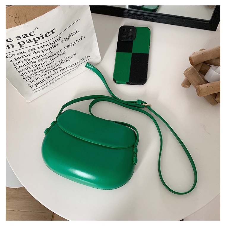 Tas Selempang Kulit Wanita Tas Cewek Mini Slingbag Saddle Bag JS2 8505