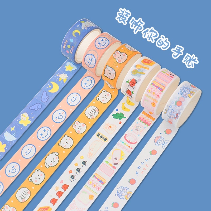 

Selotip Diary Scrapbook DIY Kertas Lem Dekoratif Solasi Pekerat Kado Double Tape Lucu Korea Aesthetic Vintage