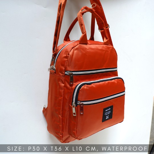 Tas Ransel 3 in 1, Ada 2 Tali Bisa Ransel Bisa Slempang Muat Leptop 14 in, Cocok Buat Kerja tas punggung parasut anti air