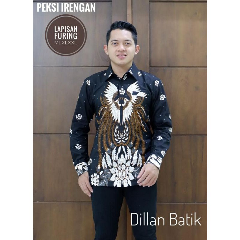 KEMEJA BATIK PEKSI IRENGAN BAJU BATIK PRIA LAPIS FURING BAHAN KATUN PRIMISIMA BATIK SOLO TERBARU