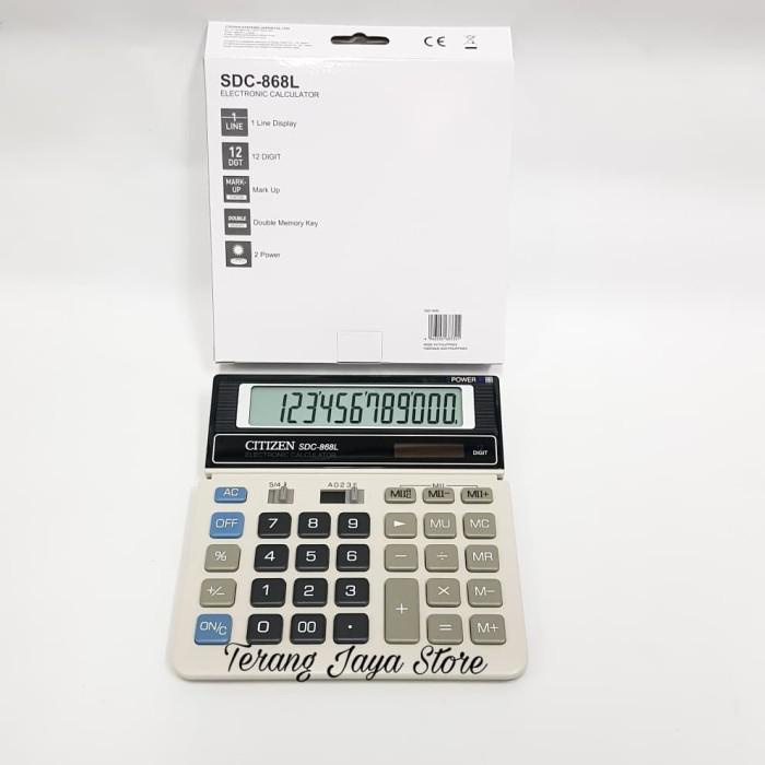 

PROMO! Kalkulator 12 Digit Citizen SDC-868L Kalkulator Citizen SDC868L (Asli) |Kalkulator