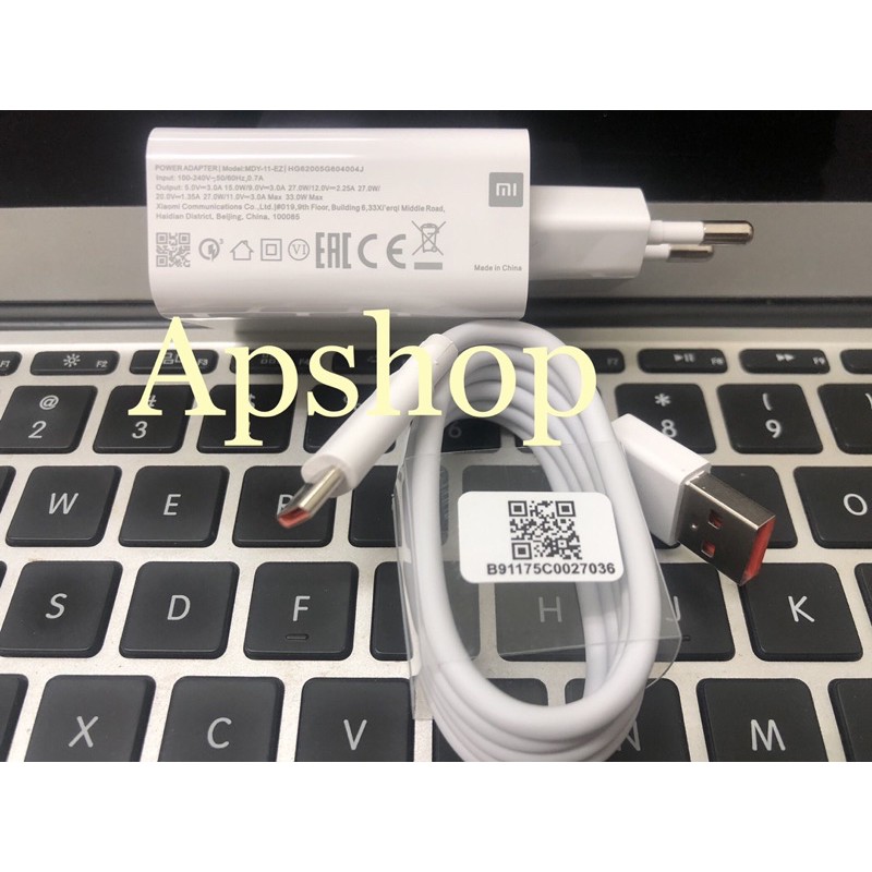 CHARGER XIAOMI POCO M3 TURBO CHARGE 33W ORIGINAL 100% USB - C