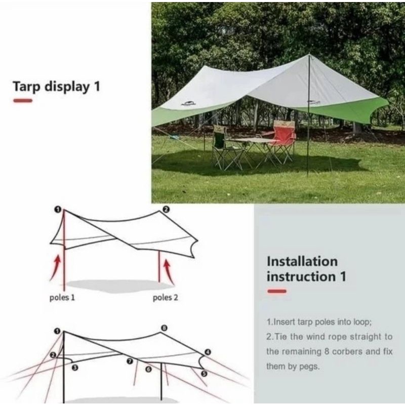 Tiang flysheet Naturehike