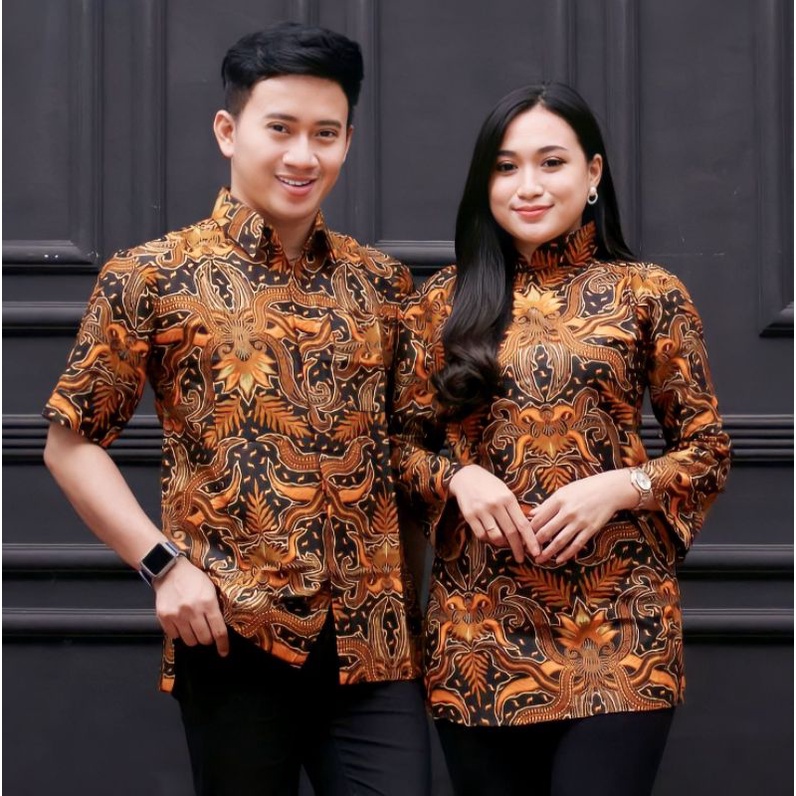 couple batik sogan solo original hilmi super seragam kerja kantor batik br baju batik ori 10.10 22 f