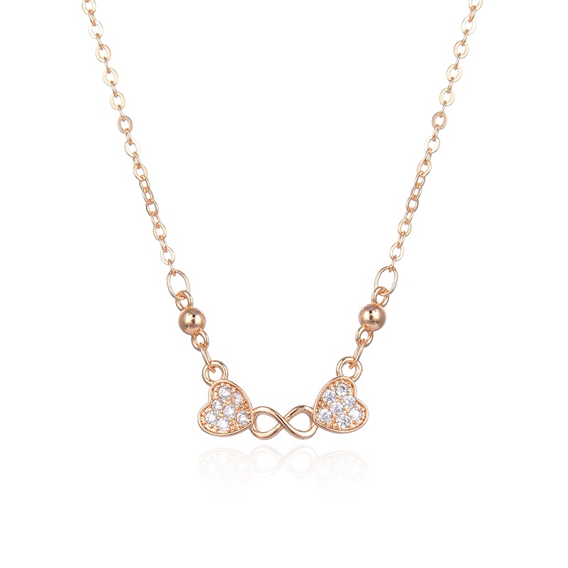 Hyl Jewelry Kalung Titaniun Wanita Permata Perhiasan aksesoris perak Lapis Alloy Emas Muda Love Karat Silver Asli Panjang Muda Dan Anti Luntur-38