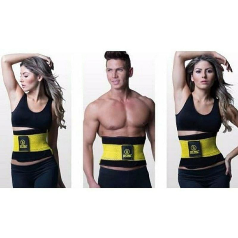 [ BISA COD ] HOT SHAPERS POWER BELT KORSET / SABUK SPORT PEMBAKAR LEMAK PERUT + BOX