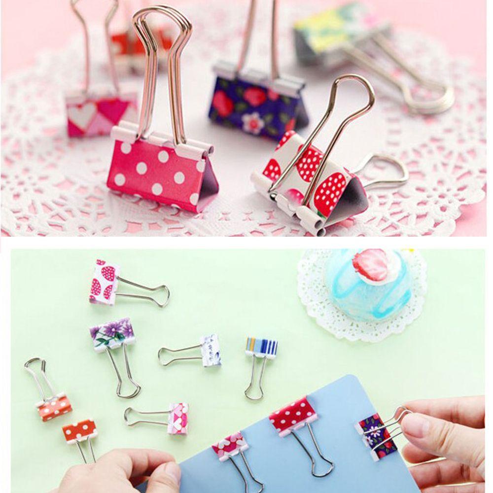 Nickolas1 Kertas Utilitas Meja Lovely Clips Lucu Beberapa Macam Warna Printed File 20Pcs