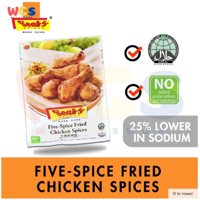 

Ready- Seah'S Five-Spice Fried Chicken Spices - Bumbu Ayam Goreng