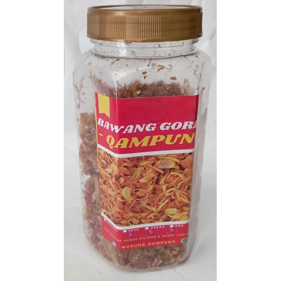 

Bawang Goreng Toples Standing Pouch 100gr Brambang Merah Murni Tanpa Pengawet Cap Qampung Semarang