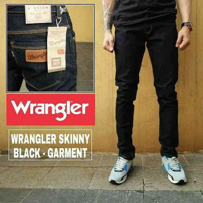 CELANA WRANGLER PENSIL BLUEBLACK JEANS SLIMFIT GARMENT SLIM FIT