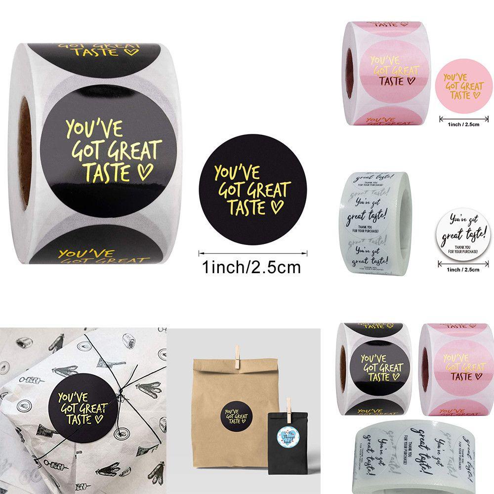 Chookyy Stiker Bulat Perlengkapan Pesta Christmas Gift Sticker Seal Stiker Hadiah Dekor Untuk Kerajinan Makanan Box Kotak Decor You Got Great Taste