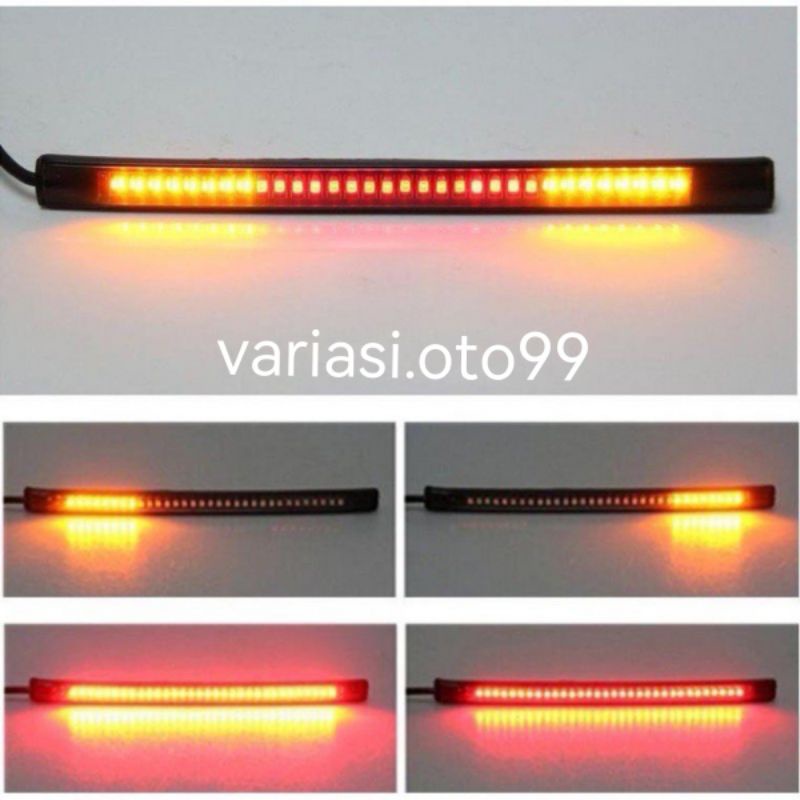 LAMPU LED STOP REM STRIP 3 IN 1 SEN SEIN 17CM FLEKSIBEL DRL STOPLAMP BELAKANG