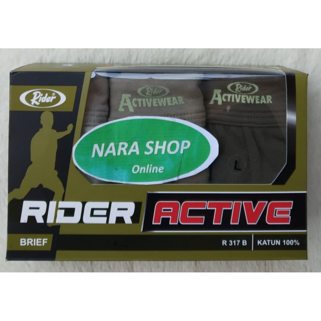[3PCS] CD RIDER ACTIVE R 317 B HIJAU Celana Dalam Rider || CELANA DALAM PRIA DEWASA