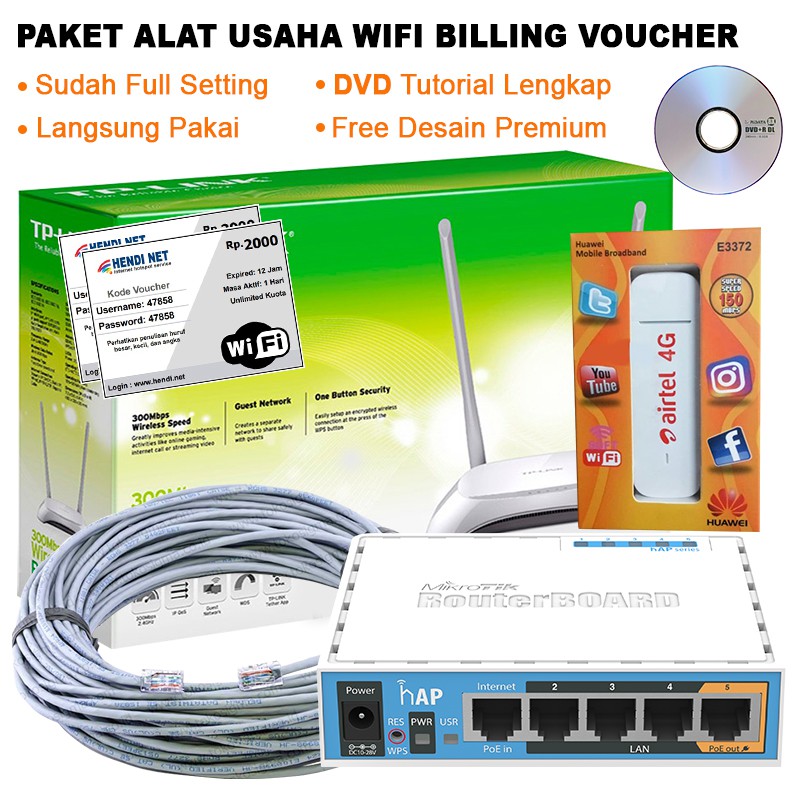 Paket Usaha Hotspot Wifi Voucher Untuk Warkop / Cafe ...