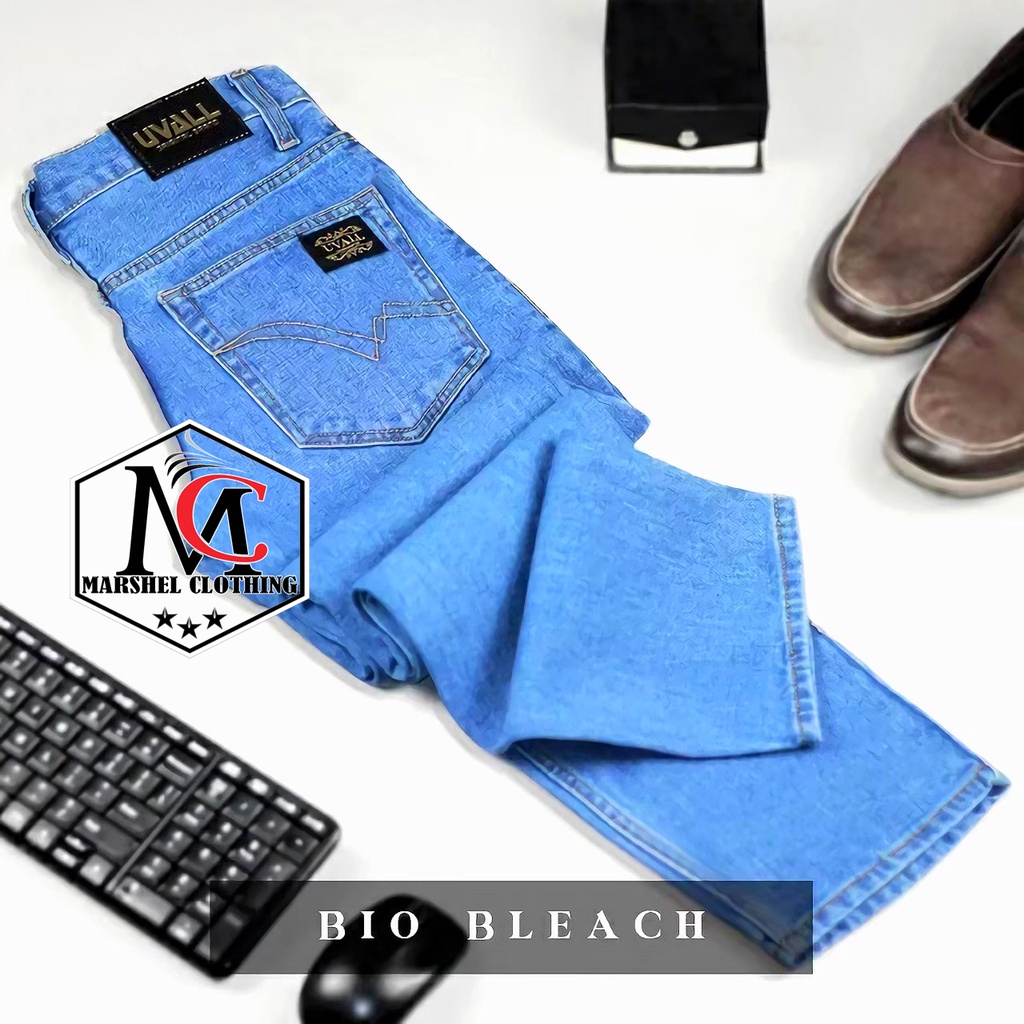 RCL - Celana Jeans Model Standar Regular Uvall Pria - Putih (28-38)