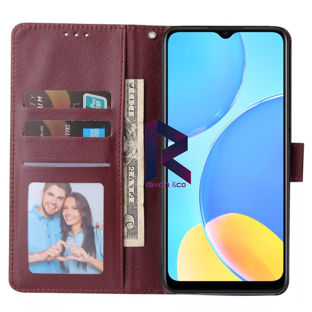 CASE DOMPET OPPO A15 FLIP WALLET LEATHER KULIT PREMIUM SARUNG BUKA TUTUP FLIP CASE OPPO A15