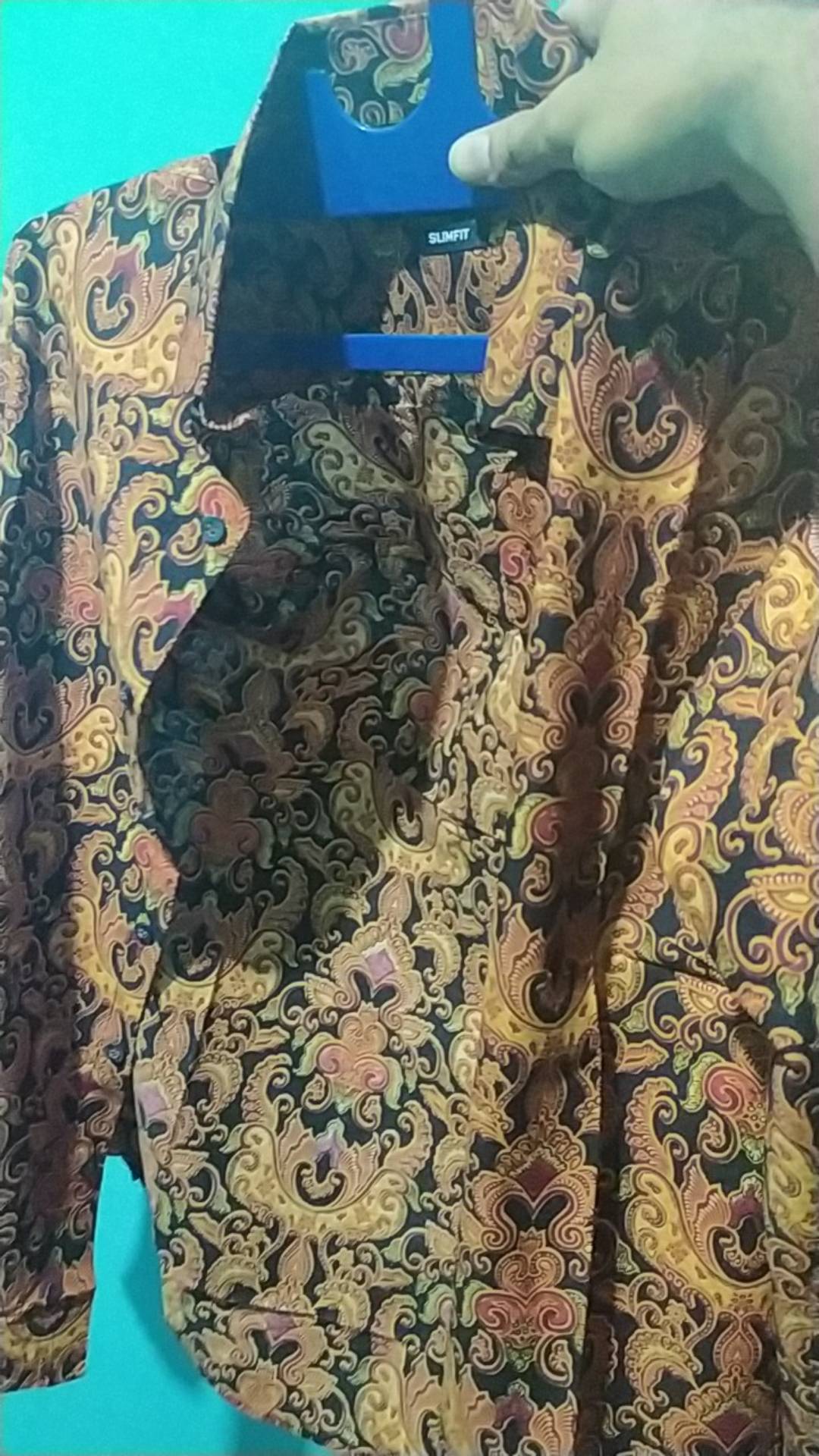 Odza Kemeja Batik Pria Baju Batik Lengan Panjang Atasan Pria Modern Slim Fit