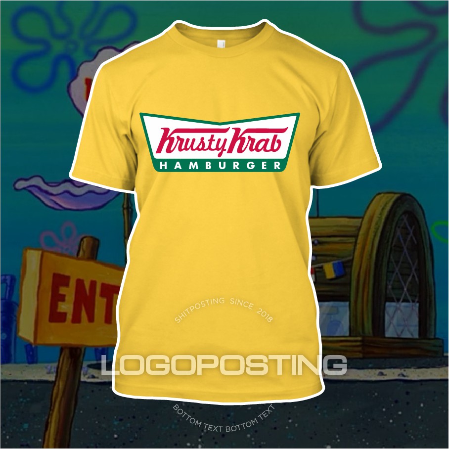 KRUSTY KRAB - Kaos Tshirt Krispy Kreme Doughnut