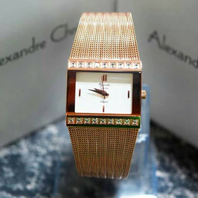 Model Terbaru Ac... Jam Tangan Wanita Alexandre Christie Rose Gold Ac 2561 Original