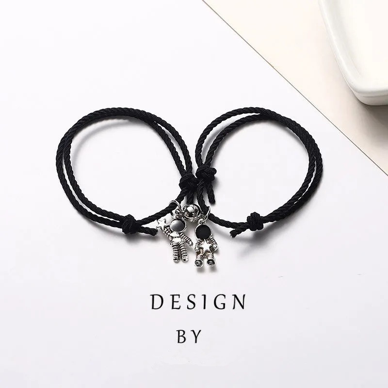 Fashion astronaut pendant couple Bracelet nylon rope Solid Color Bracelet simple accessories