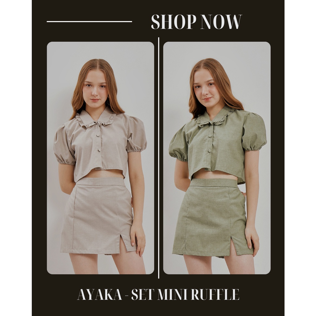 Setelan Wanita - Ayaka - Set Mini Ruffle