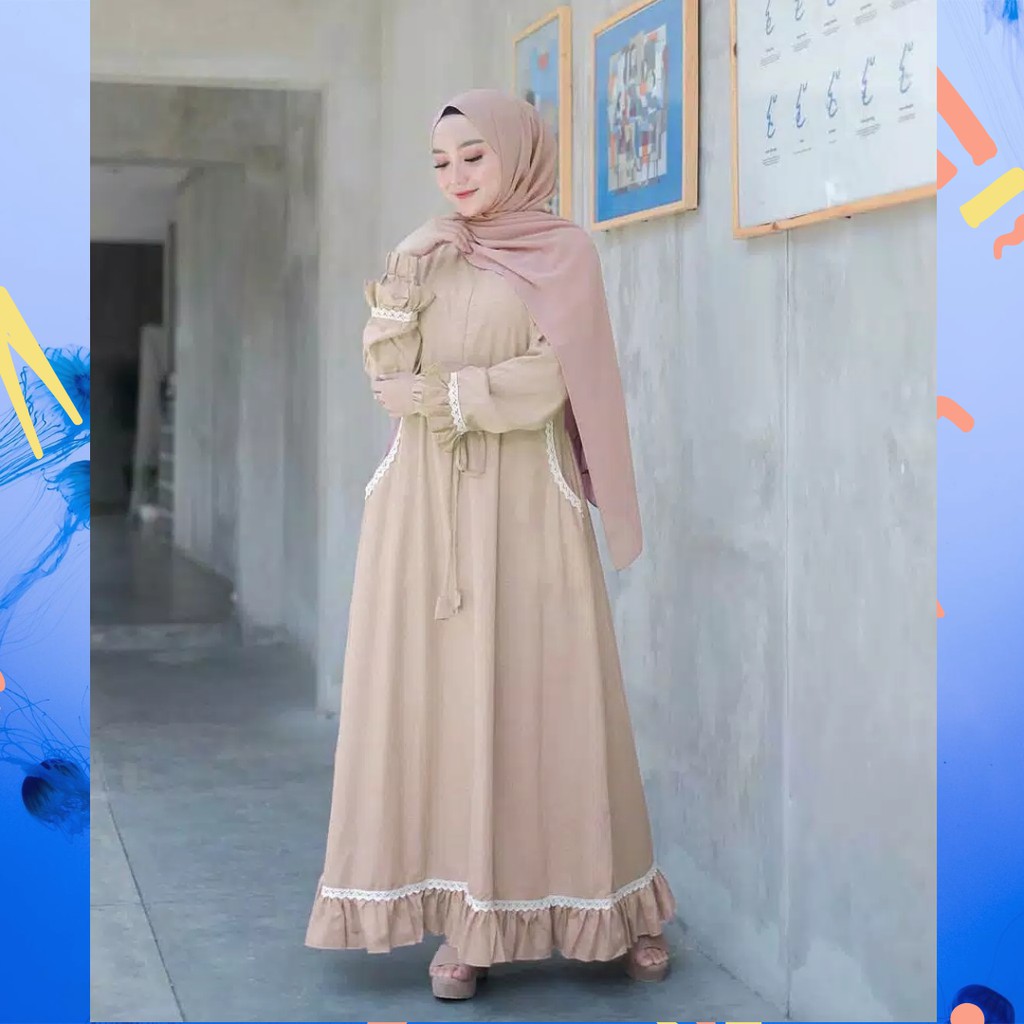 Dress Muslim Wanita | NIRMALA DRESS | Dress Muslim S M L XL Gamis Moscrepe  Premium