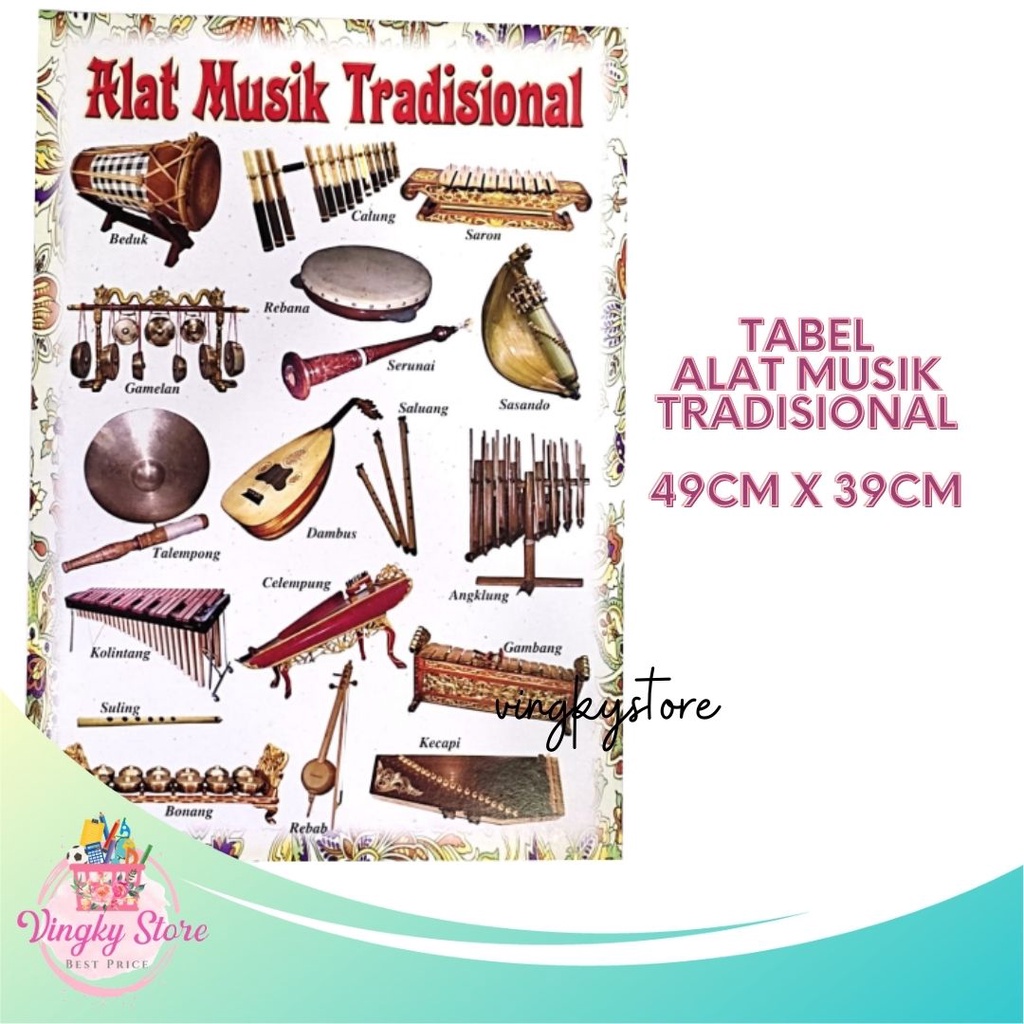 

Poster Edukasi Anak / Poster Tabel Alat Musik Tradisional