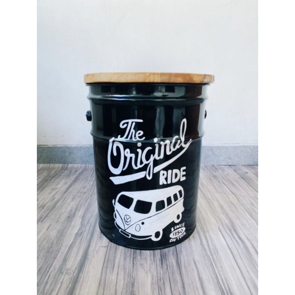 (GRATIS ONGKIR SE-JAWA) Kursi Tong Besi Lukis / Sticker Bebas Custom