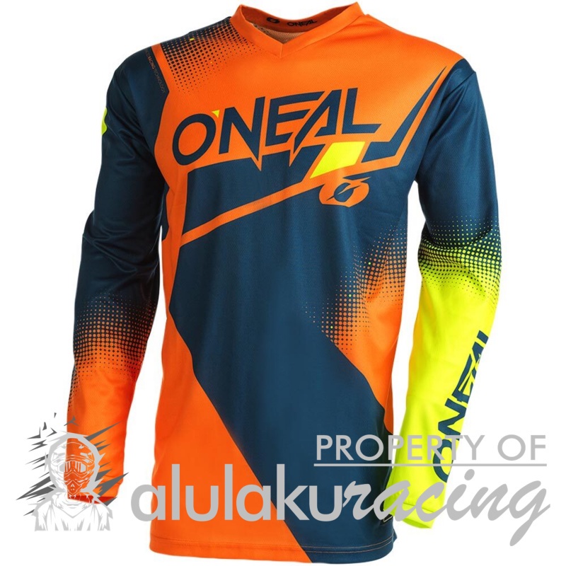 Jersey with Pants Oneal 2022 Element Racewear Blue Orange Neon Yellow - ON017