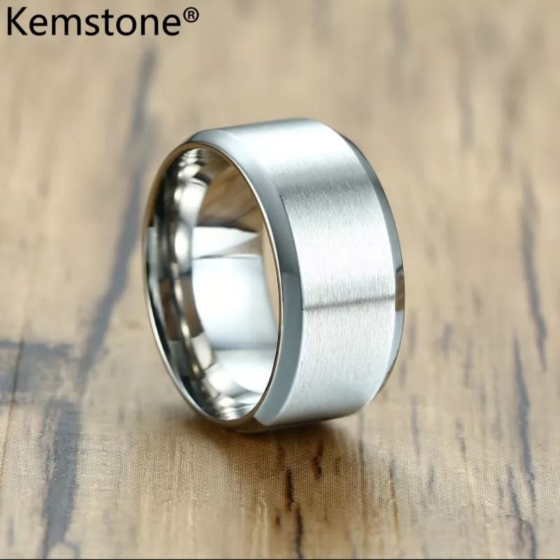 CINCIN POLOS SILVER TITANIUM 925 ASLI ukuran 16,17,18,19 ANTI KARAT,AWET DAN TAHAN LAMA