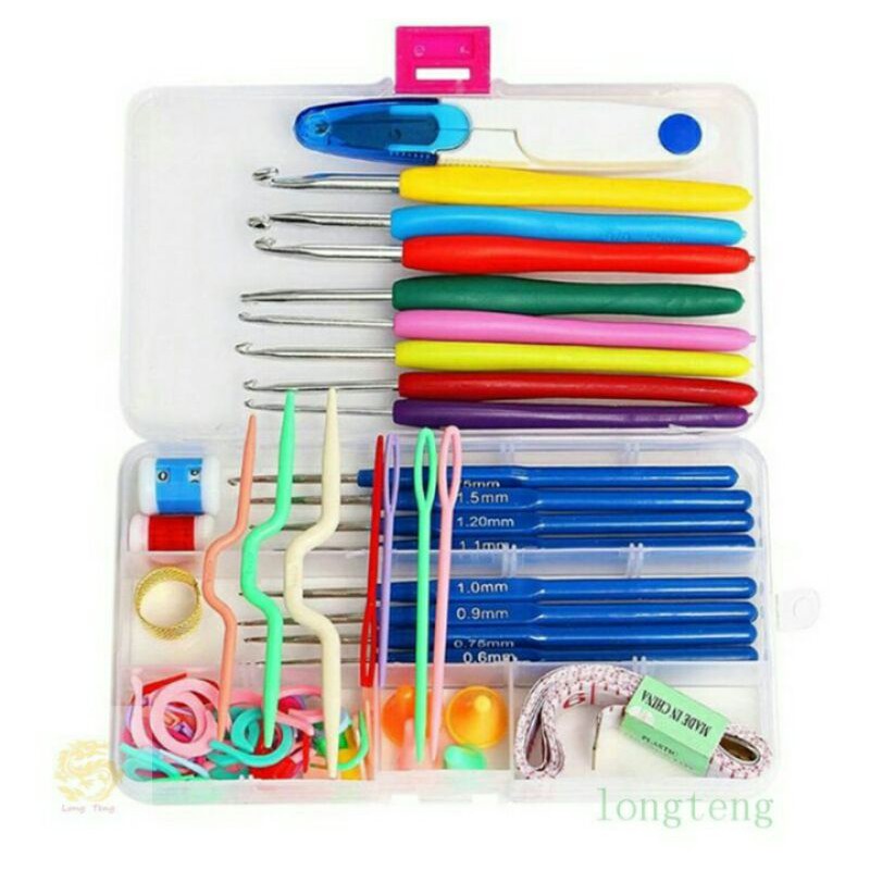 jarum rajut set/ paket alat rajut lengkap