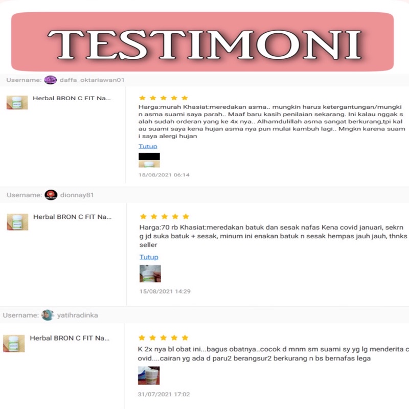 Naturindo BRON C FIT Obat Herbal Sesak Nafas, Gangguan paru2 dan Kulit, Alergi dingin, Gurah paru-paru-5