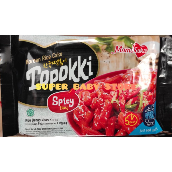 

Mamasuka Topokki Spicy 134gr / Tteokbokki Instan / Tokpoki / Topoki