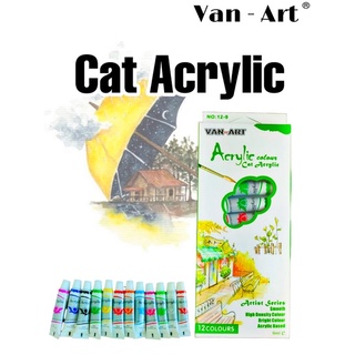 (Harga 1 Set isi 12 warna) pewarna akrelic, cat acrelic, cat acrylic, cat lukis akrelik, 1 set isi 12 tube