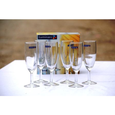 Luminarc 12063 (6 Pcs) - Gelas Berkaki Elegance Flute 17 cl ( 6 Pcs )