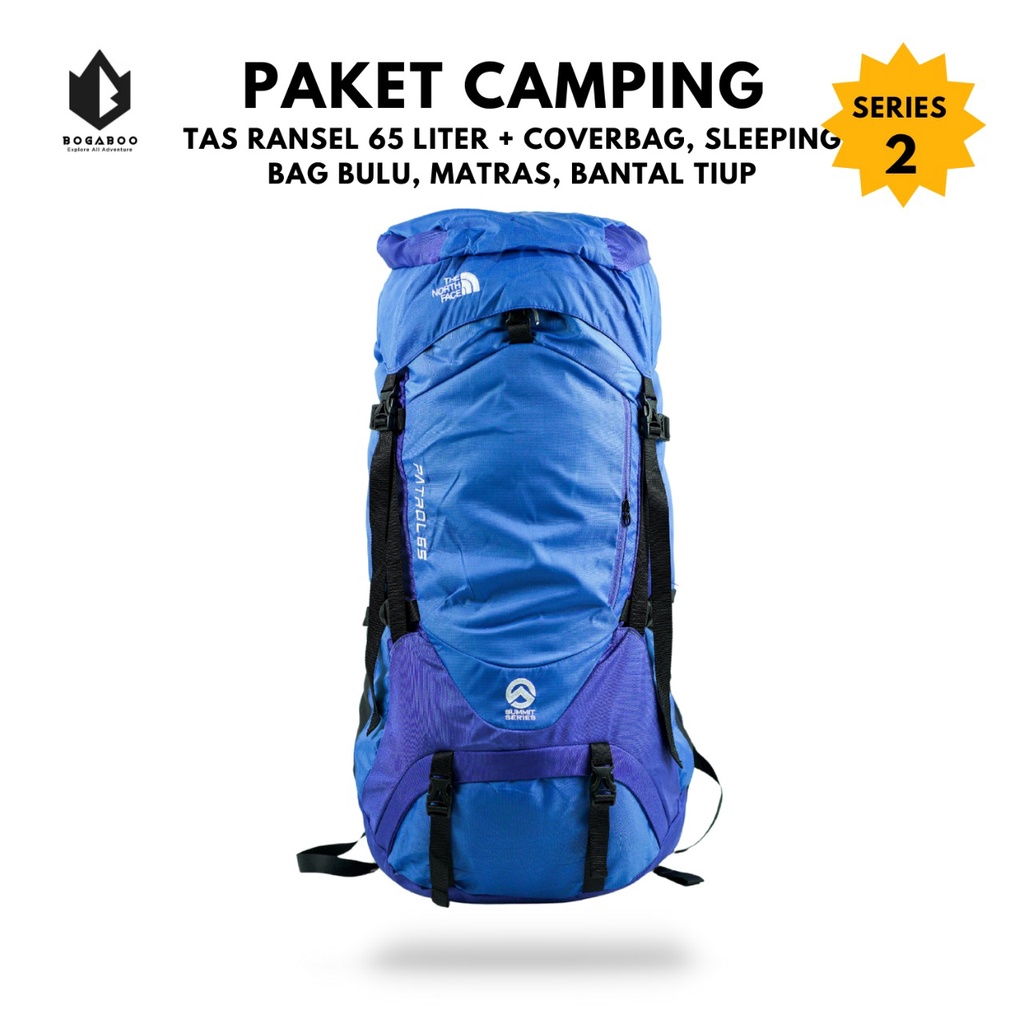 Paket Hemat Series 2 - Paket Carier Patrol 65L - Paket Mendaki Lengkap